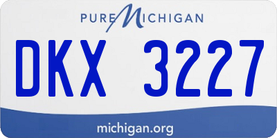 MI license plate DKX3227