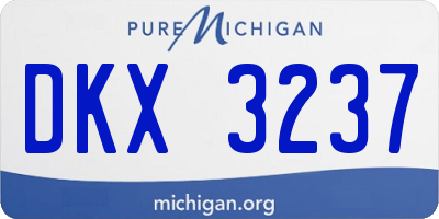 MI license plate DKX3237