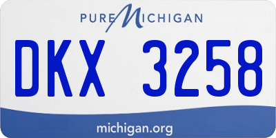 MI license plate DKX3258