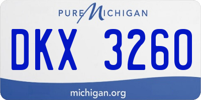 MI license plate DKX3260