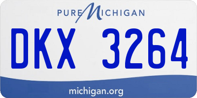 MI license plate DKX3264