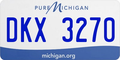 MI license plate DKX3270