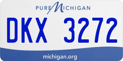 MI license plate DKX3272