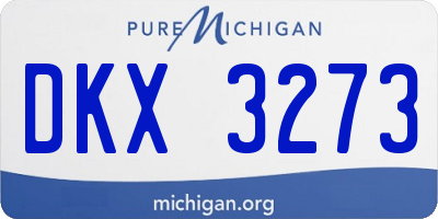 MI license plate DKX3273