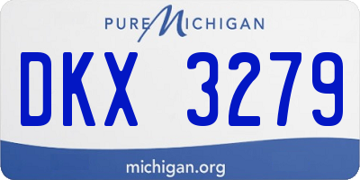 MI license plate DKX3279
