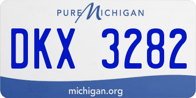 MI license plate DKX3282