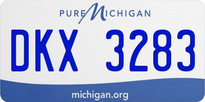 MI license plate DKX3283