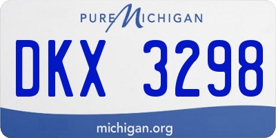 MI license plate DKX3298