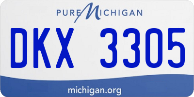 MI license plate DKX3305