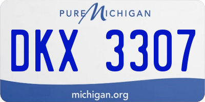 MI license plate DKX3307