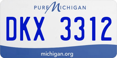 MI license plate DKX3312