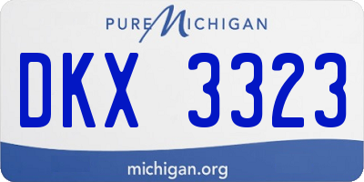 MI license plate DKX3323
