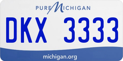 MI license plate DKX3333