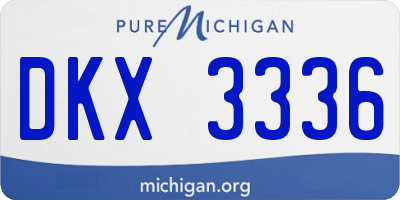 MI license plate DKX3336