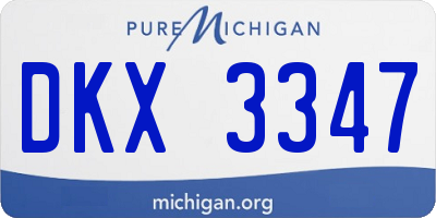MI license plate DKX3347
