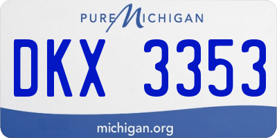 MI license plate DKX3353