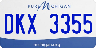 MI license plate DKX3355