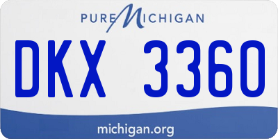 MI license plate DKX3360