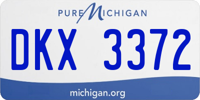 MI license plate DKX3372