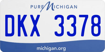 MI license plate DKX3378