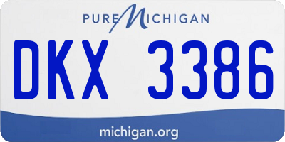 MI license plate DKX3386