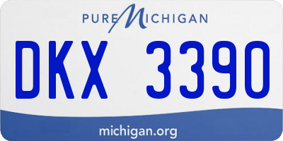 MI license plate DKX3390