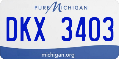 MI license plate DKX3403