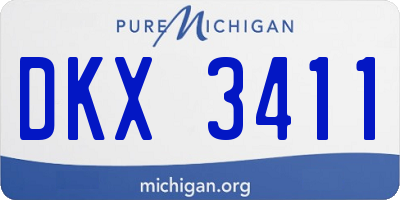 MI license plate DKX3411