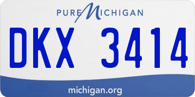 MI license plate DKX3414