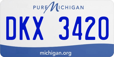 MI license plate DKX3420