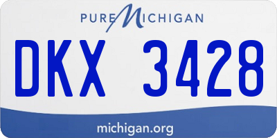 MI license plate DKX3428