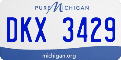 MI license plate DKX3429