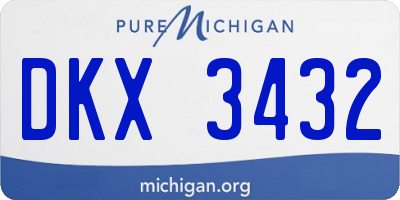 MI license plate DKX3432
