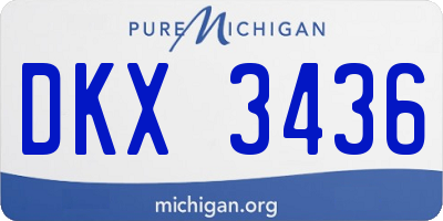 MI license plate DKX3436