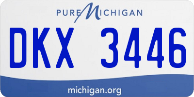 MI license plate DKX3446