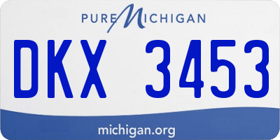 MI license plate DKX3453