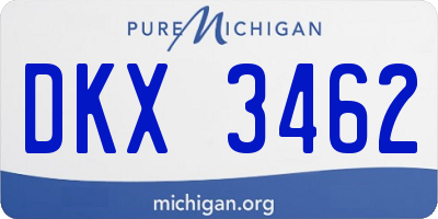 MI license plate DKX3462