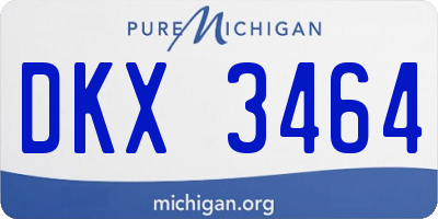 MI license plate DKX3464