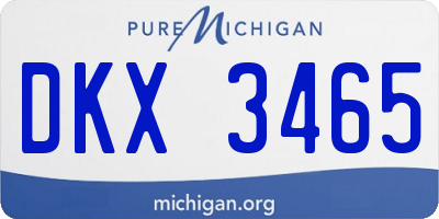 MI license plate DKX3465