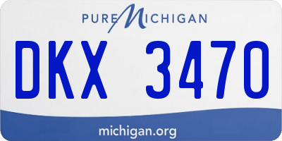 MI license plate DKX3470