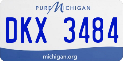 MI license plate DKX3484