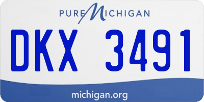 MI license plate DKX3491