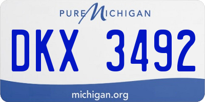 MI license plate DKX3492