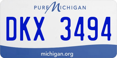 MI license plate DKX3494