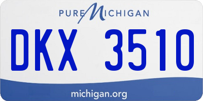 MI license plate DKX3510