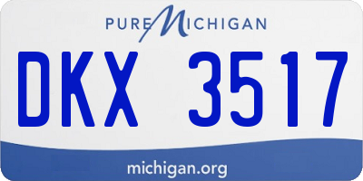 MI license plate DKX3517