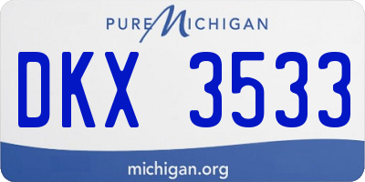 MI license plate DKX3533