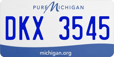 MI license plate DKX3545
