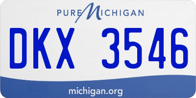 MI license plate DKX3546