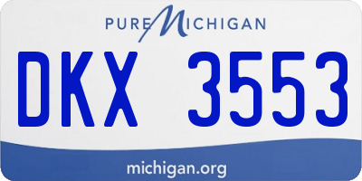 MI license plate DKX3553